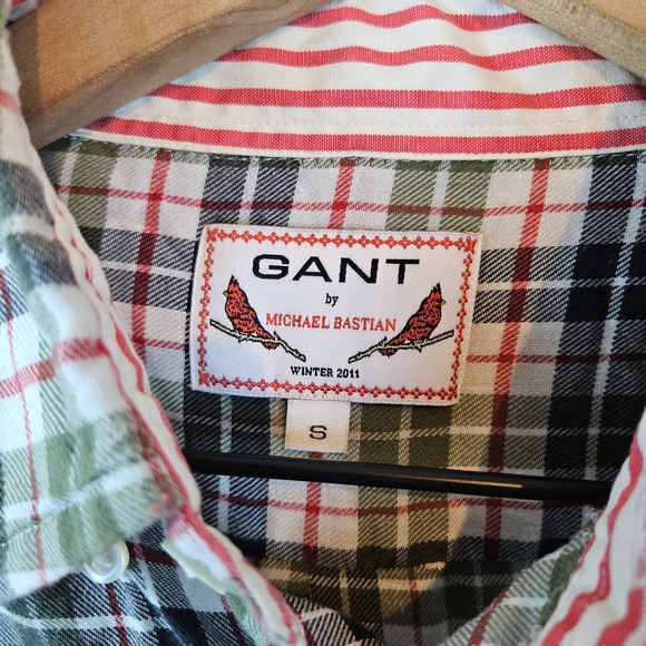 Gant by Michael Bastian classic plaid button down shirt, size S - Picture 2 of 5